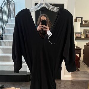 Black V-Neck Dress